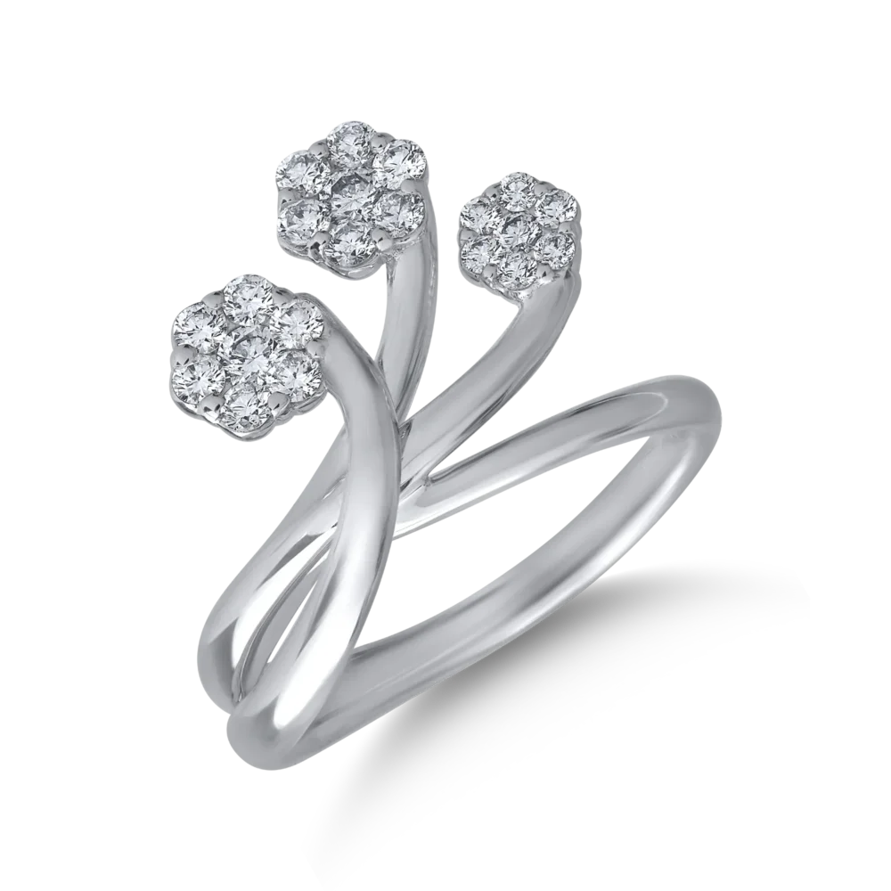 Inel din aur alb cu diamante de 0.51ct