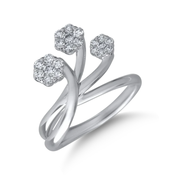 Inel din aur alb cu diamante de 0.51ct