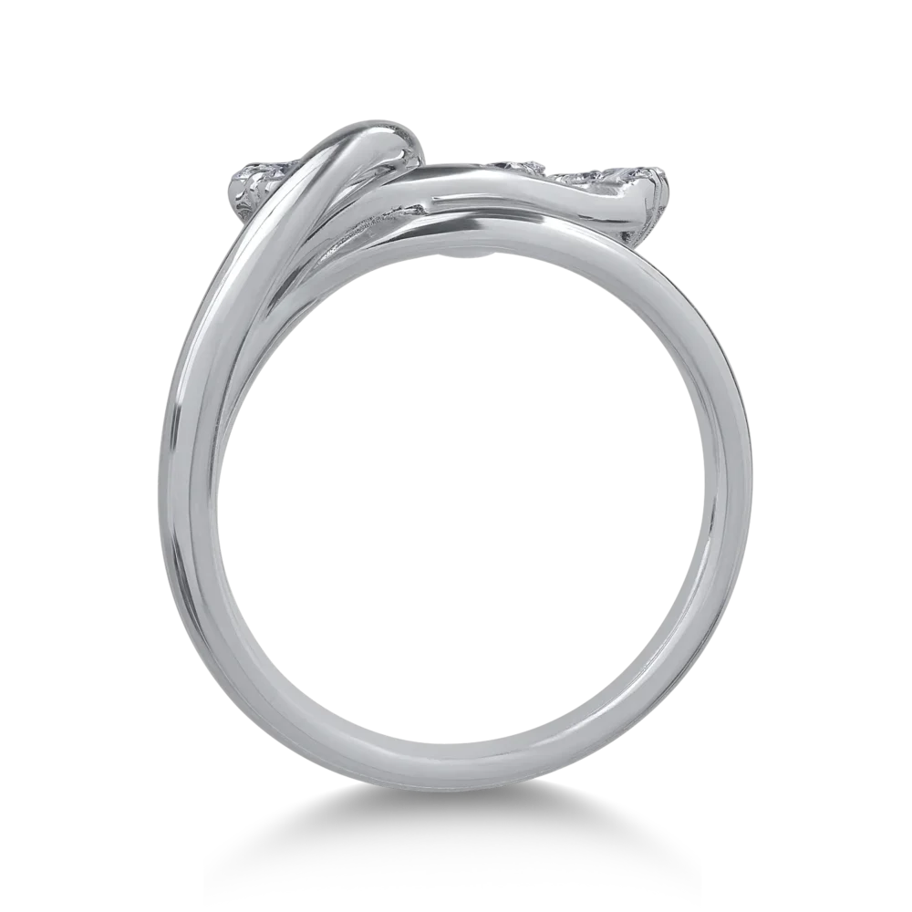 Inel din aur alb cu diamante de 0.51ct - imagine 2