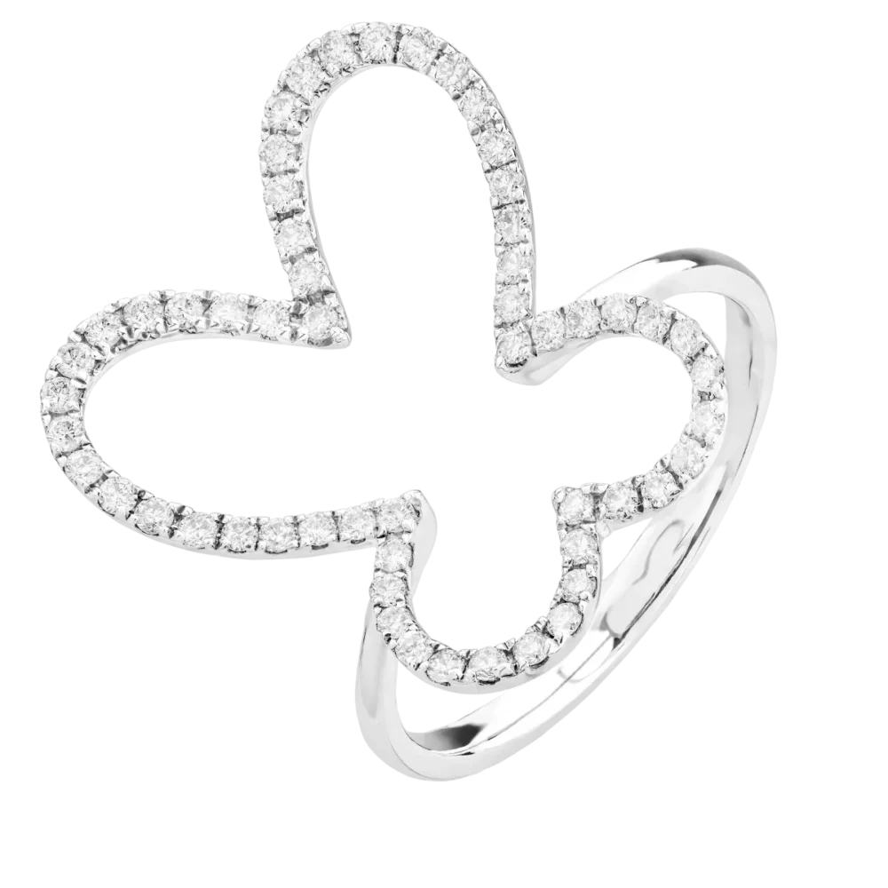 Inel din aur alb cu diamante de 0.53ct