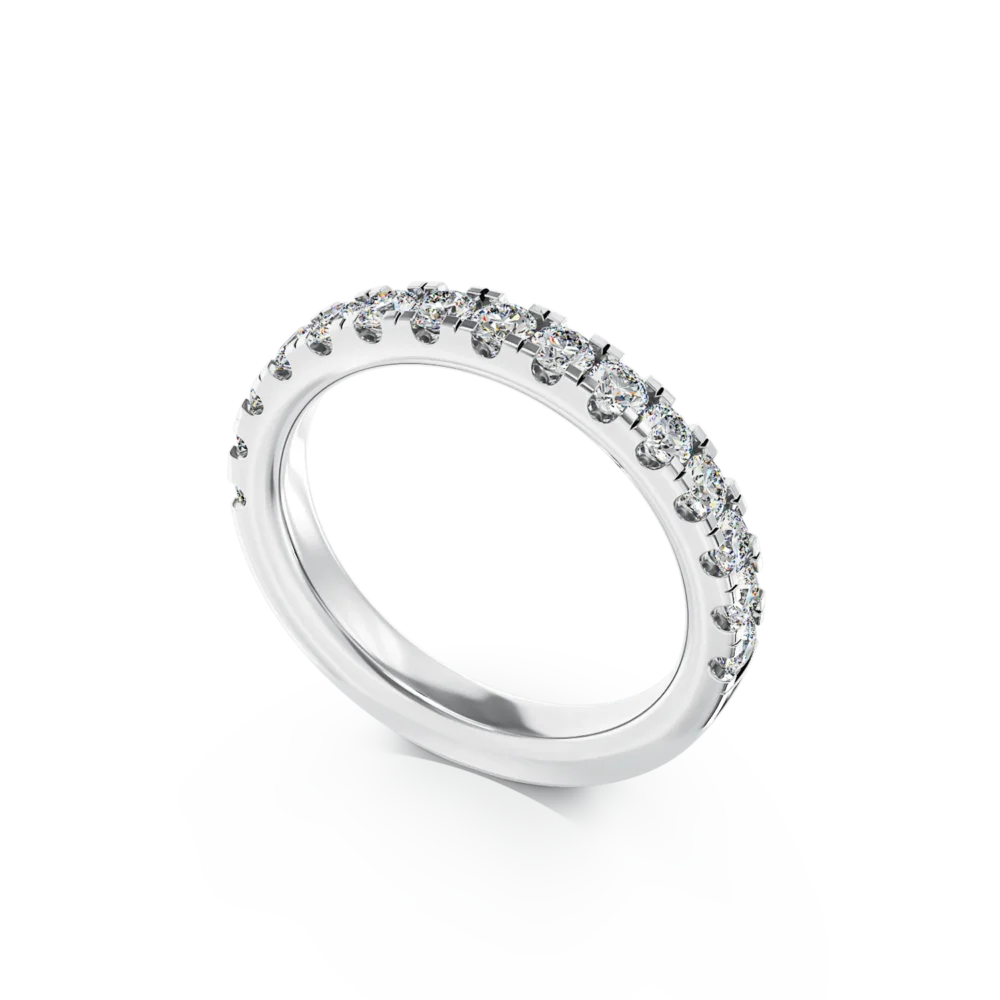 Inel din aur alb cu diamante de 0.51ct - imagine 2