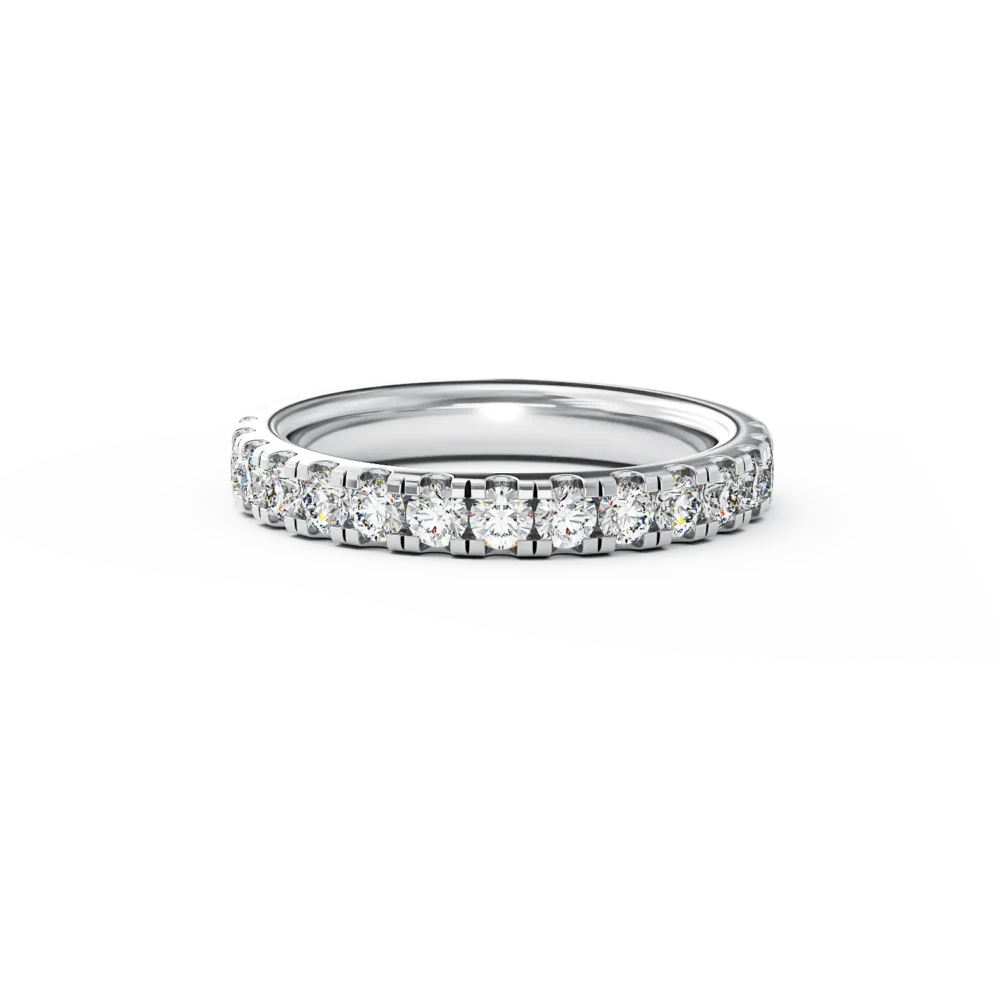 Inel din aur alb cu diamante de 0.51ct - imagine 3