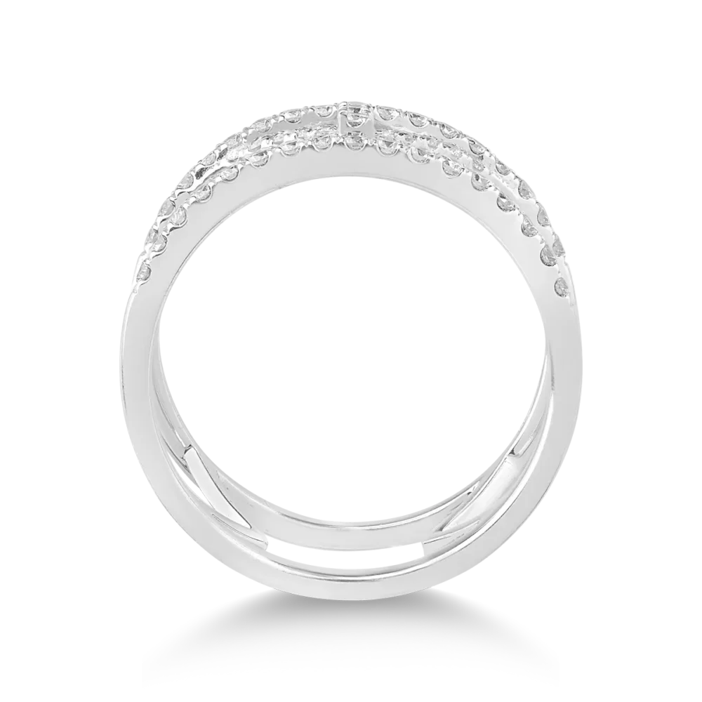 Inel din aur alb cu diamante de 0.56ct - imagine 2