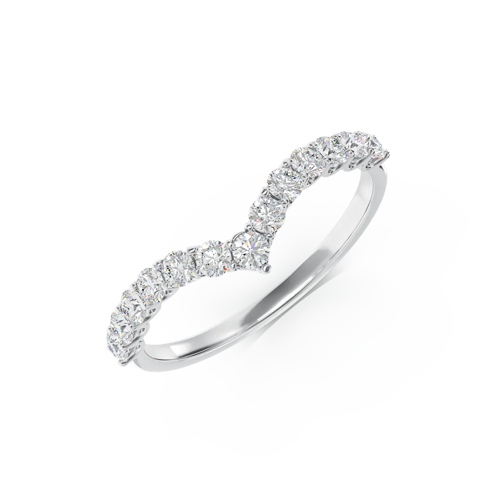 Inel din aur alb cu diamante de 0.5ct