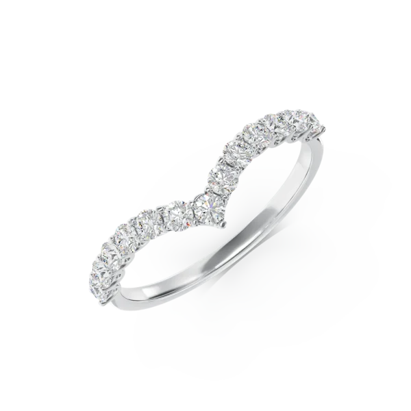 Inel din aur alb cu diamante de 0.5ct