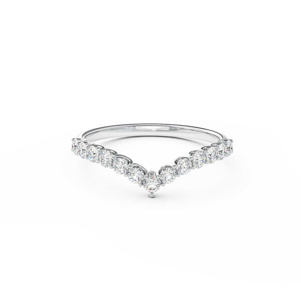 Inel din aur alb cu diamante de 0.5ct - imagine 3