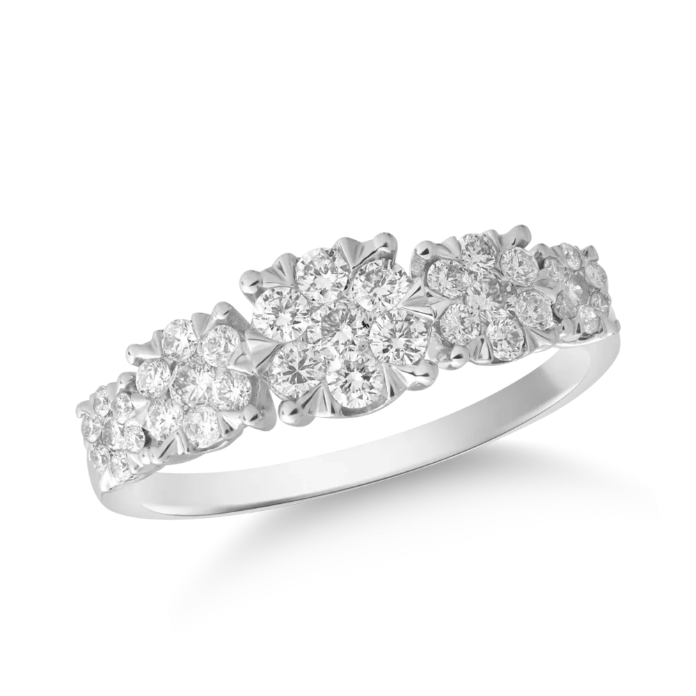 Inel din aur alb cu diamante de 0.5ct