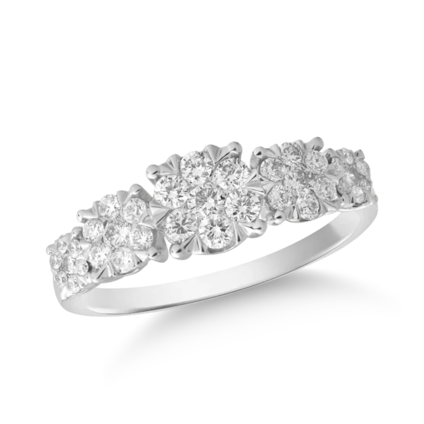 Inel din aur alb cu diamante de 0.5ct