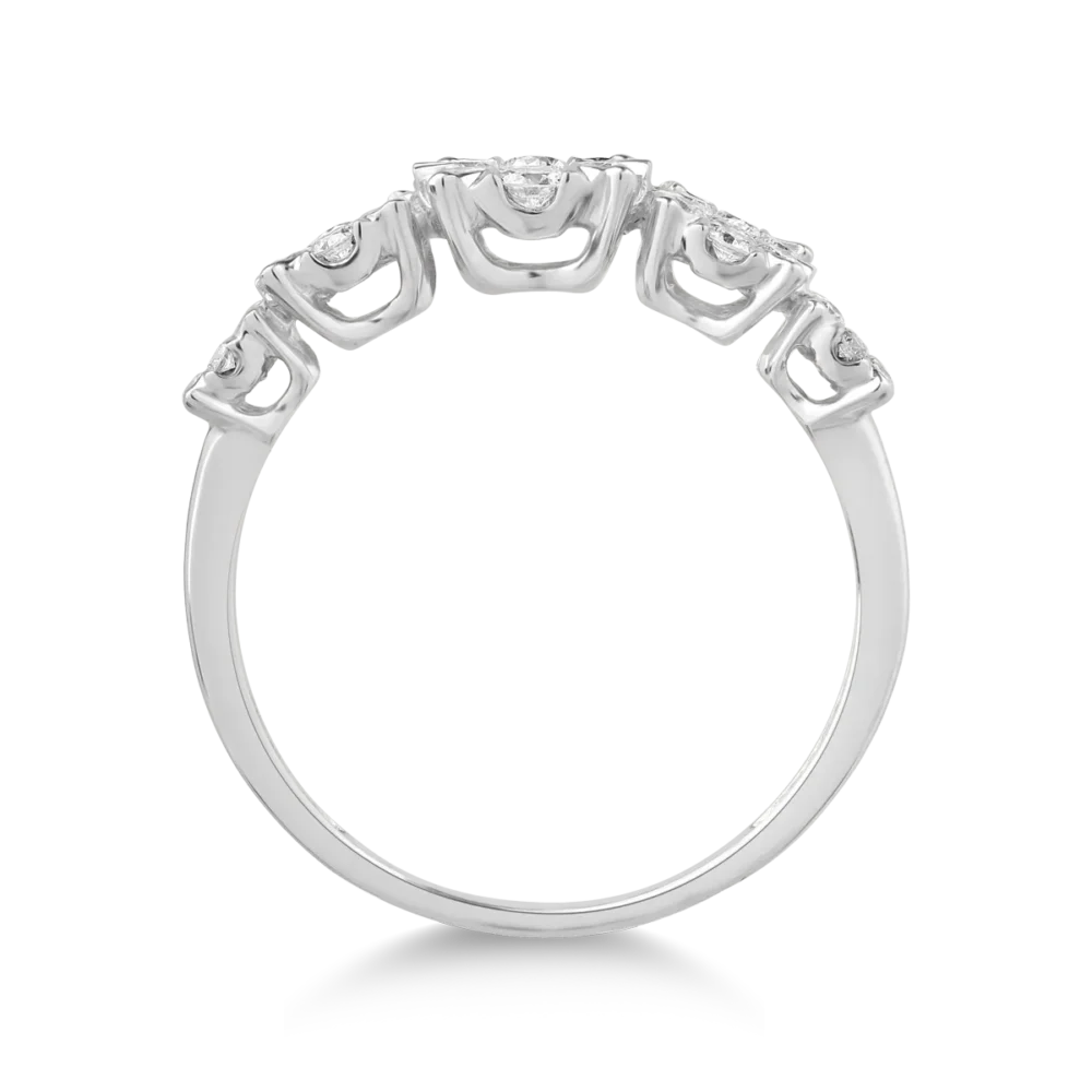 Inel din aur alb cu diamante de 0.5ct - imagine 2