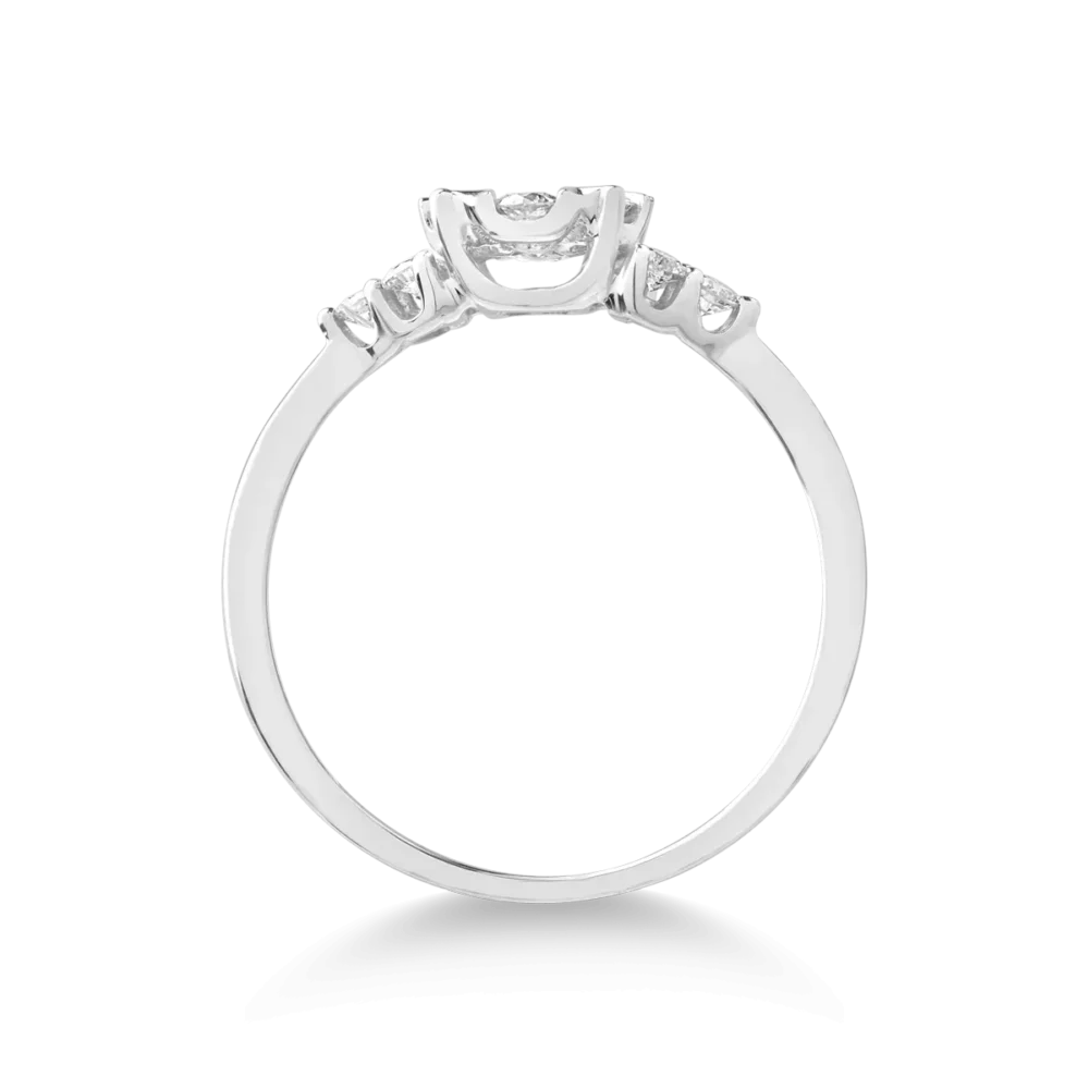 Inel din aur alb cu diamante de 0.5ct - imagine 2