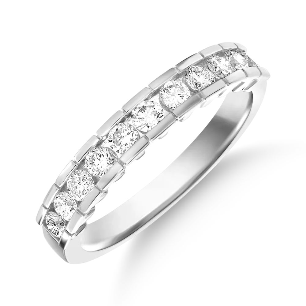 Inel din aur alb cu diamante de 0.5ct