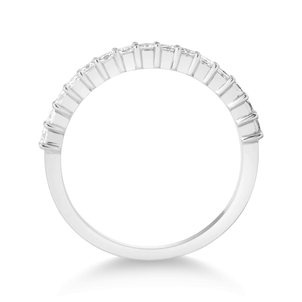 Inel din aur alb cu diamante princess de 0.6ct - imagine 2