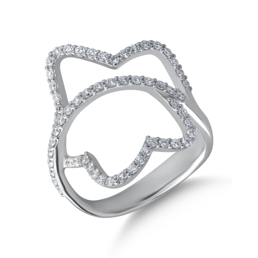 Inel din aur alb cu diamante de 0.63ct