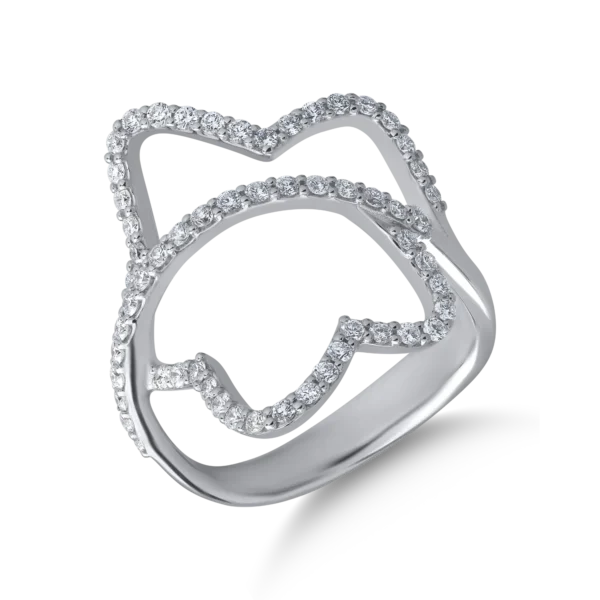 Inel din aur alb cu diamante de 0.63ct