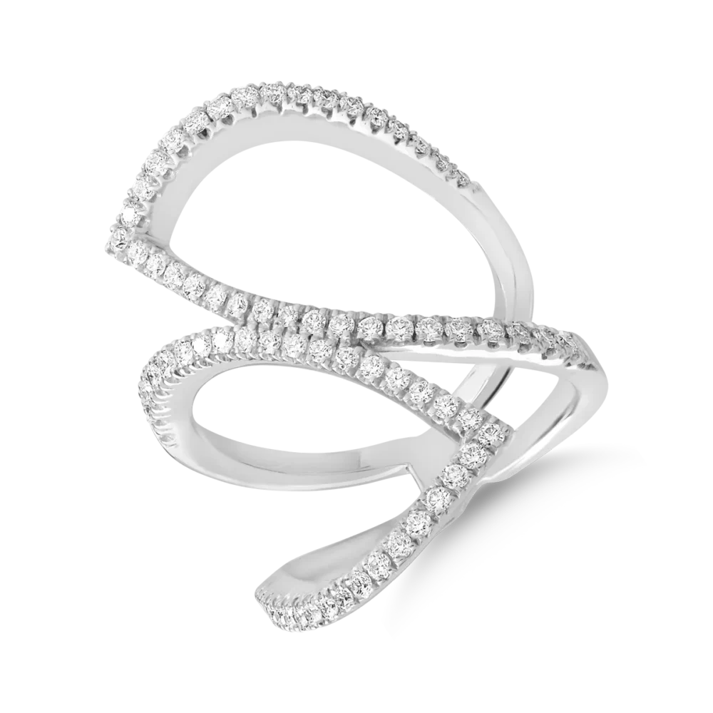 Inel din aur alb cu diamante de 0.64ct