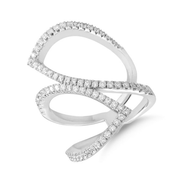 Inel din aur alb cu diamante de 0.64ct