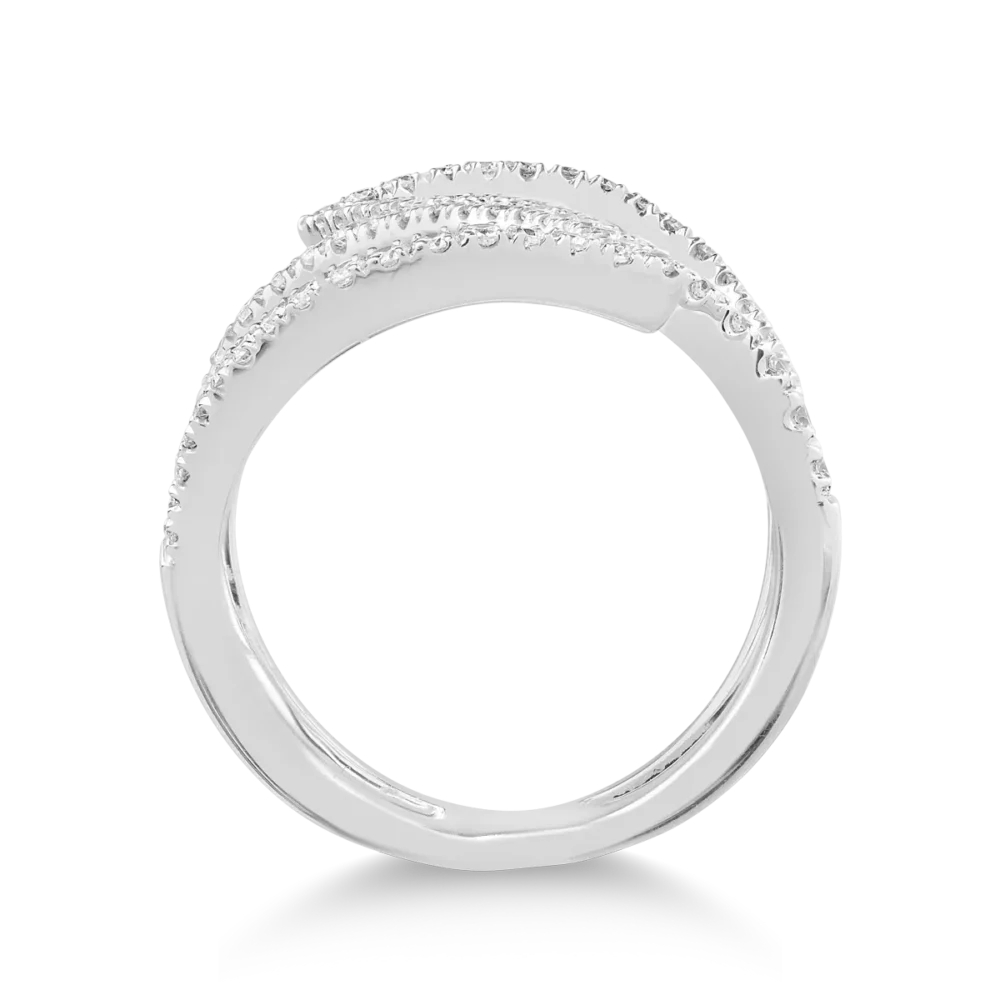 Inel din aur alb cu diamante de 0.64ct - imagine 2