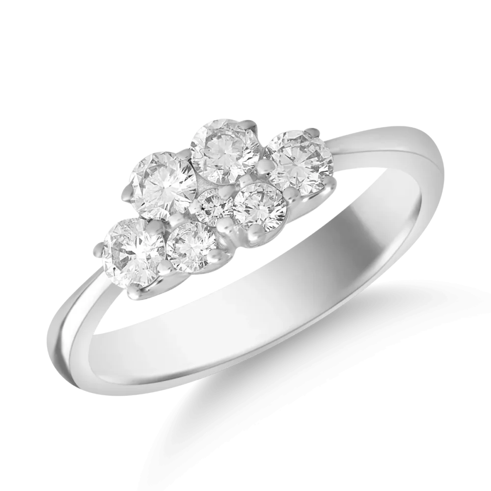 Inel din aur alb cu diamante de 0.66ct