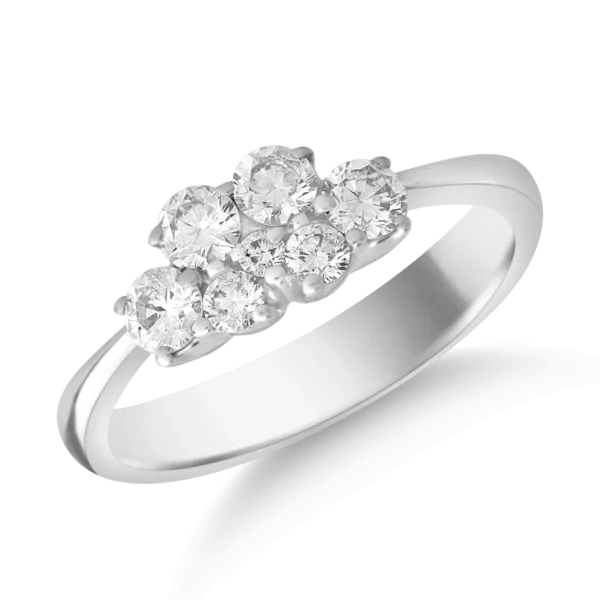 Inel din aur alb cu diamante de 0.66ct