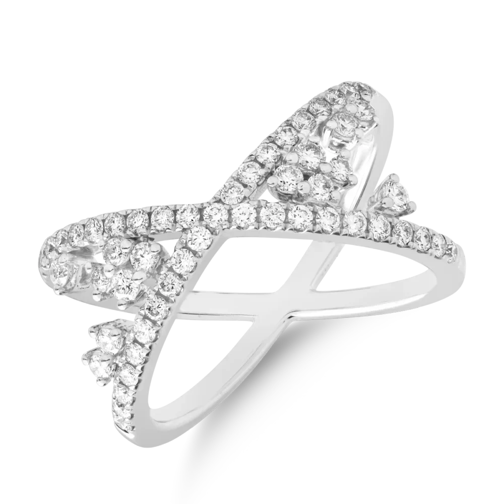 Inel din aur alb cu diamante de 0.67ct