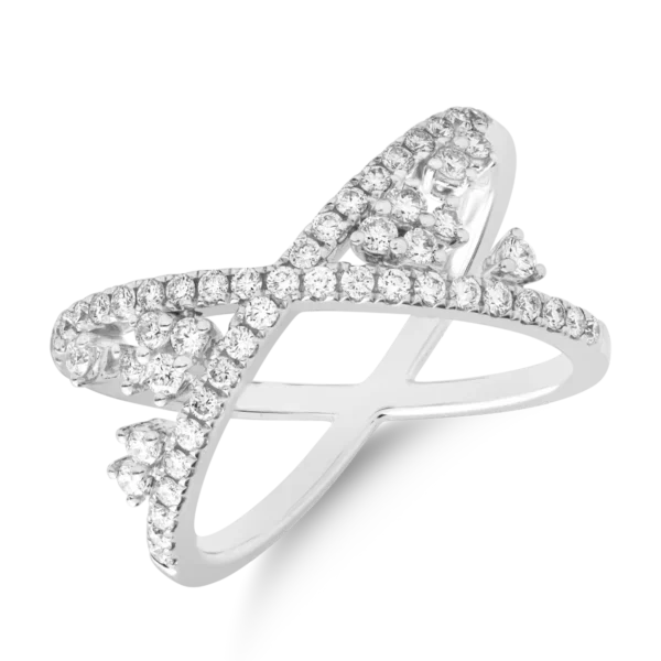 Inel din aur alb cu diamante de 0.67ct