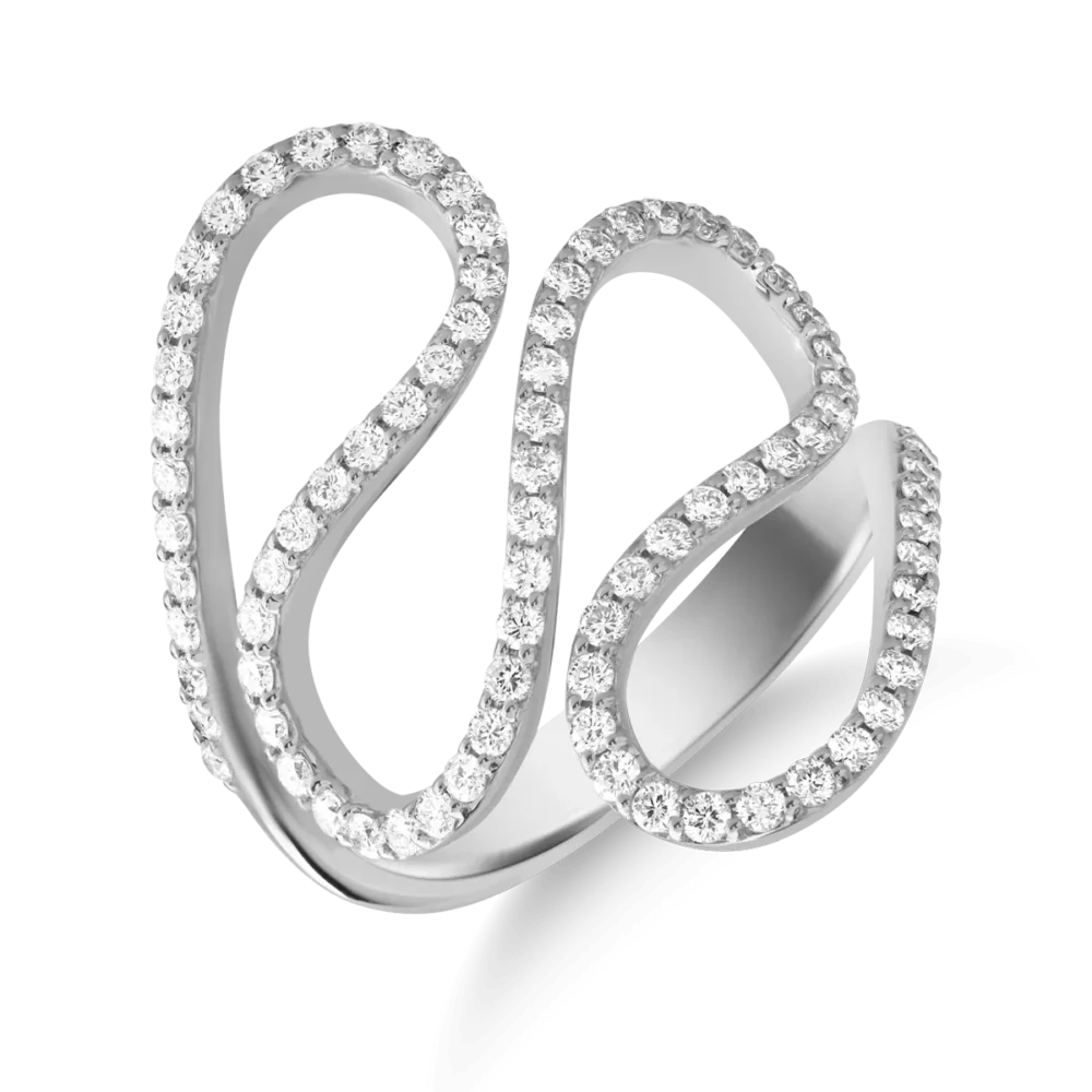 Inel din aur alb cu diamante de 0.73ct