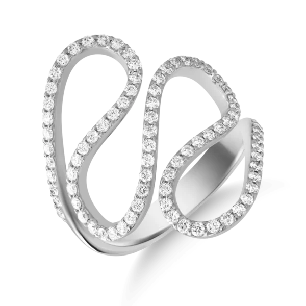 Inel din aur alb cu diamante de 0.73ct