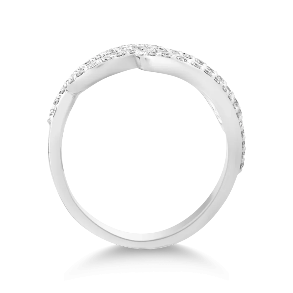 Inel din aur alb cu diamante de 0.73ct - imagine 2