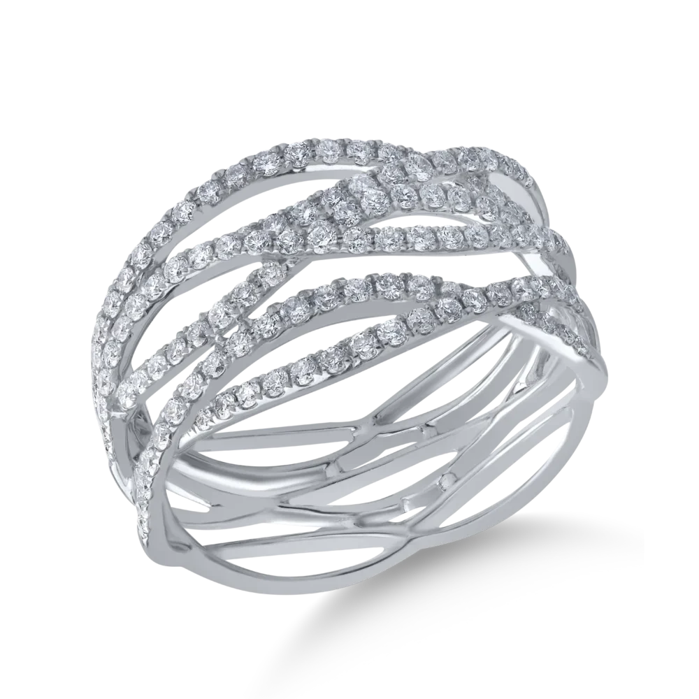 Inel din aur alb cu diamante de 0.73ct