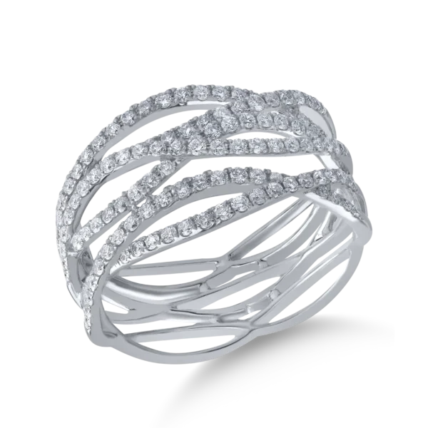 Inel din aur alb cu diamante de 0.73ct