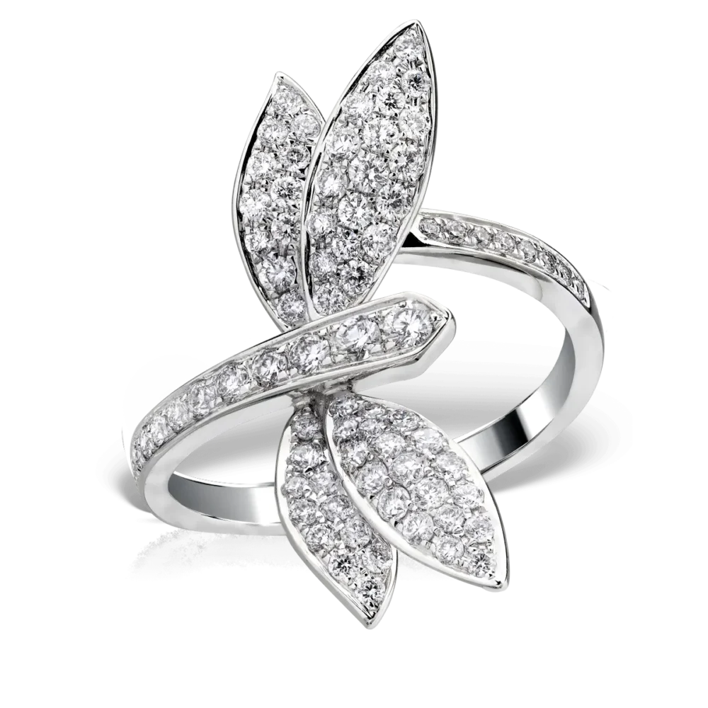 Inel din aur alb cu diamante de 0.77ct