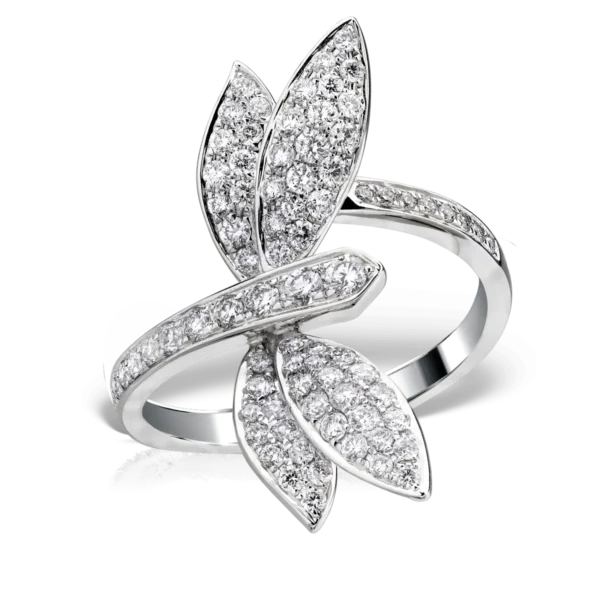 Inel din aur alb cu diamante de 0.77ct