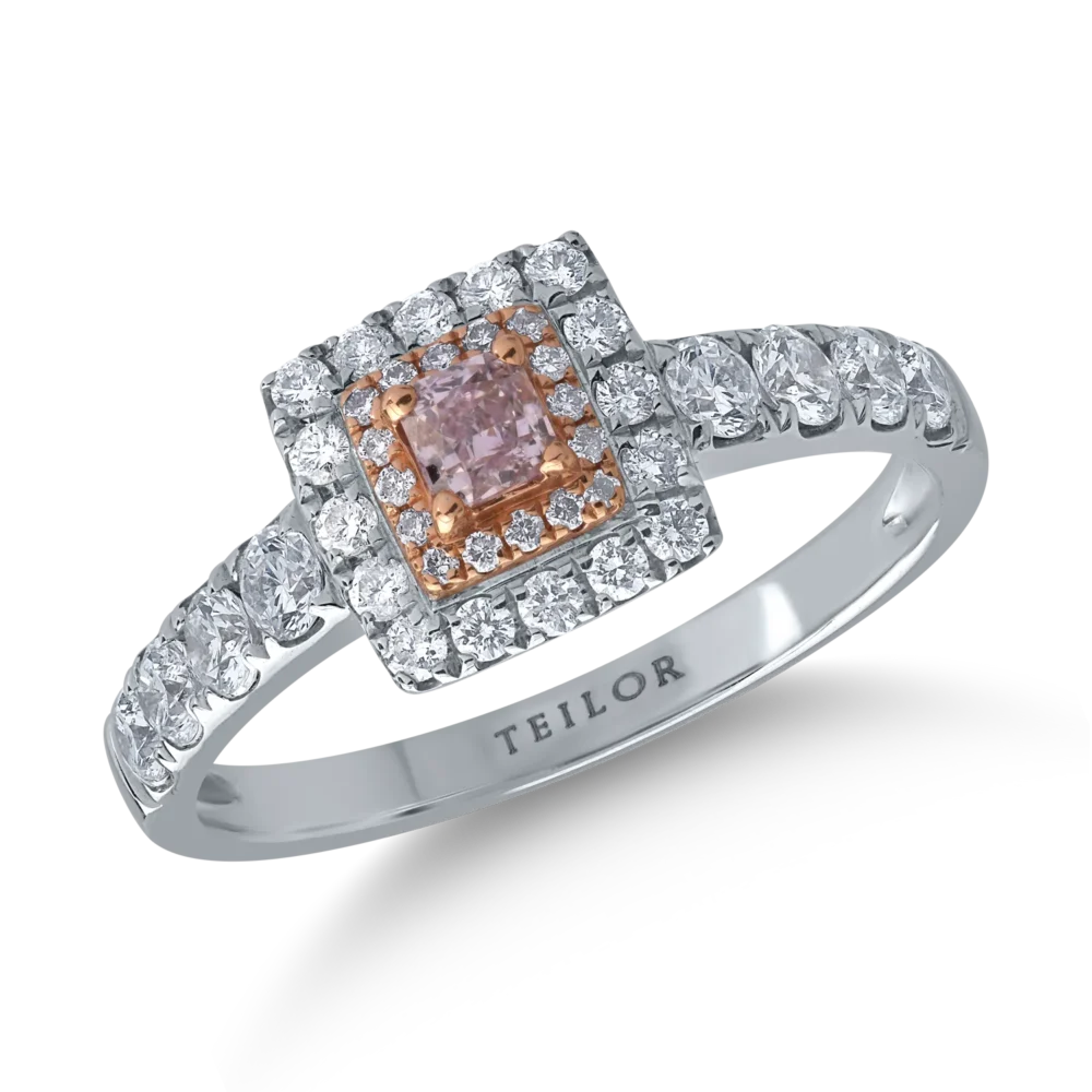 Inel din aur alb cu diamante de 0.78ct