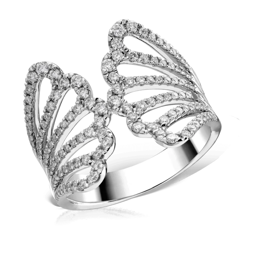 Inel din aur alb cu diamante de 0.7ct