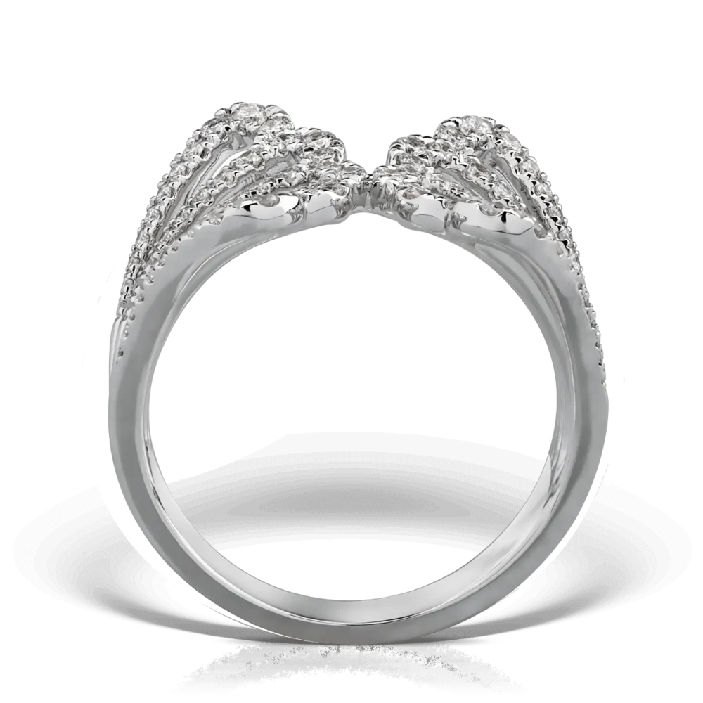 Inel din aur alb cu diamante de 0.7ct - imagine 2