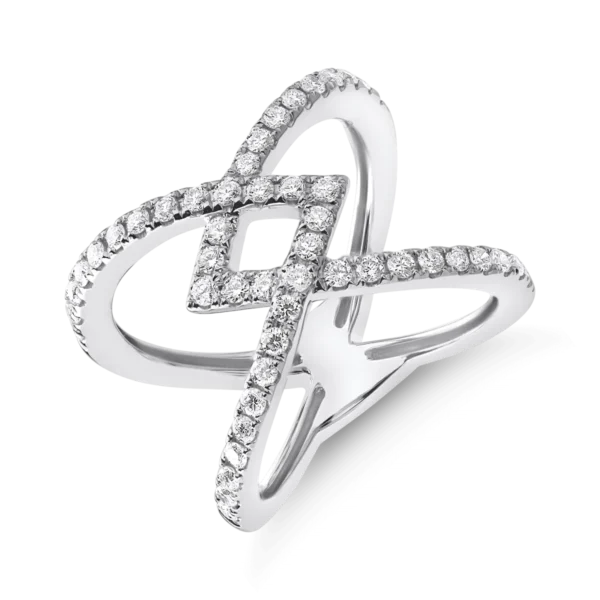 Inel din aur alb cu diamante de 0.81ct