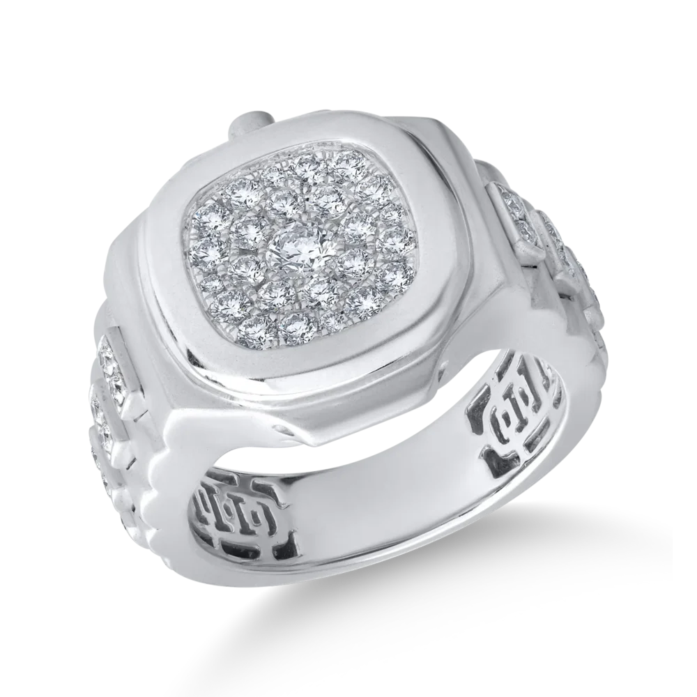 Inel din aur alb cu diamante de 0.85ct