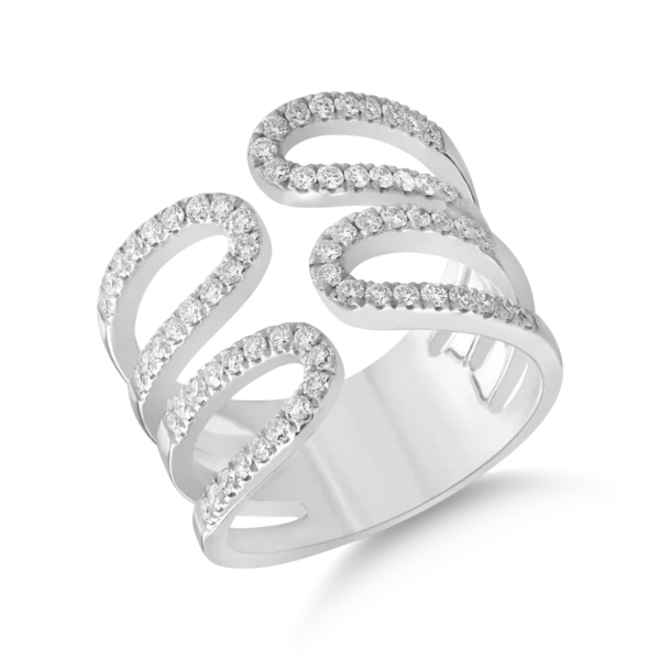 Inel din aur alb cu diamante de 0.8ct