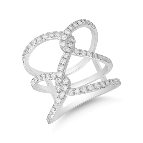 Inel din aur alb cu diamante de 0.95ct