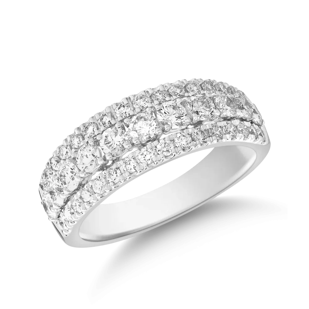 Inel din aur alb cu diamante de 0.9ct