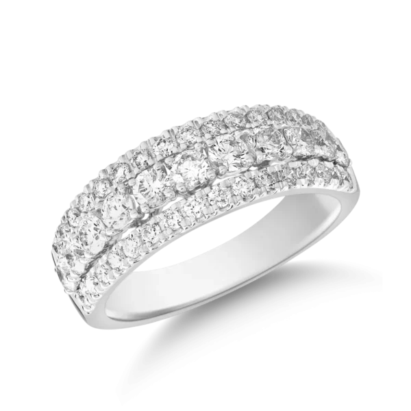 Inel din aur alb cu diamante de 0.9ct