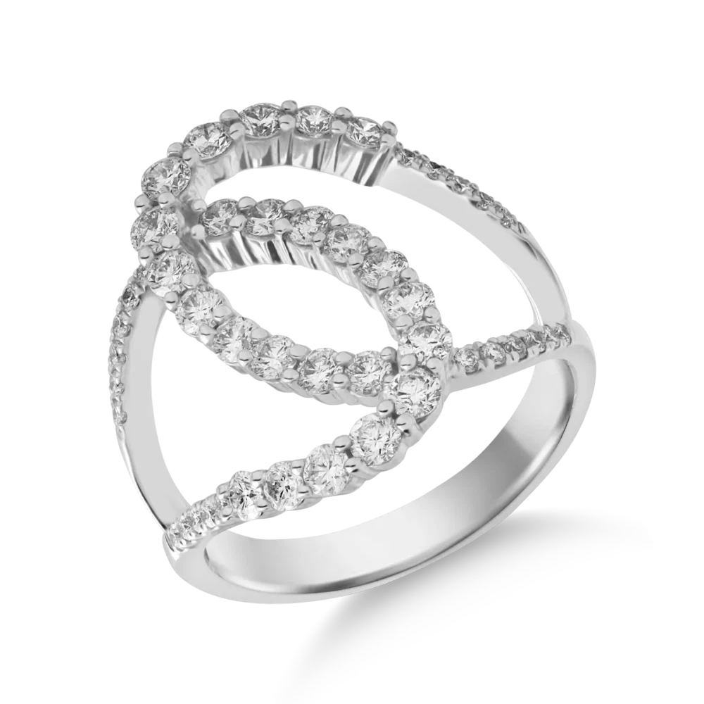 Inel din aur alb cu diamante de 1.05ct