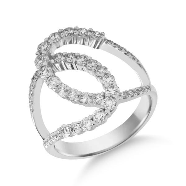 Inel din aur alb cu diamante de 1.05ct