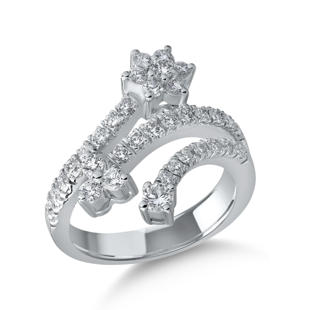 Inel din aur alb cu diamante de 1.13ct