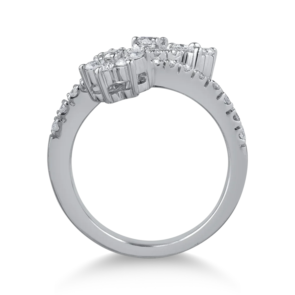 Inel din aur alb cu diamante de 1.13ct - imagine 2