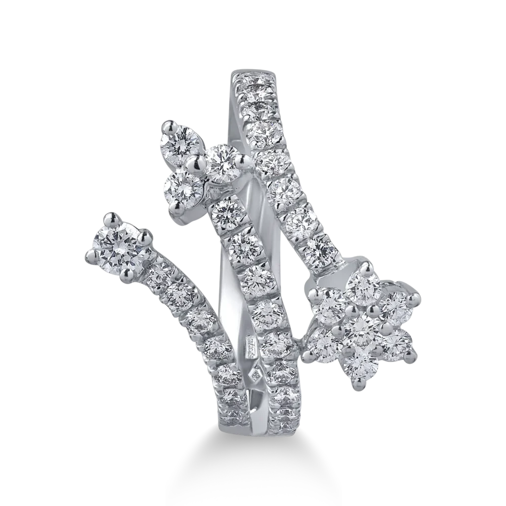 Inel din aur alb cu diamante de 1.13ct - imagine 3