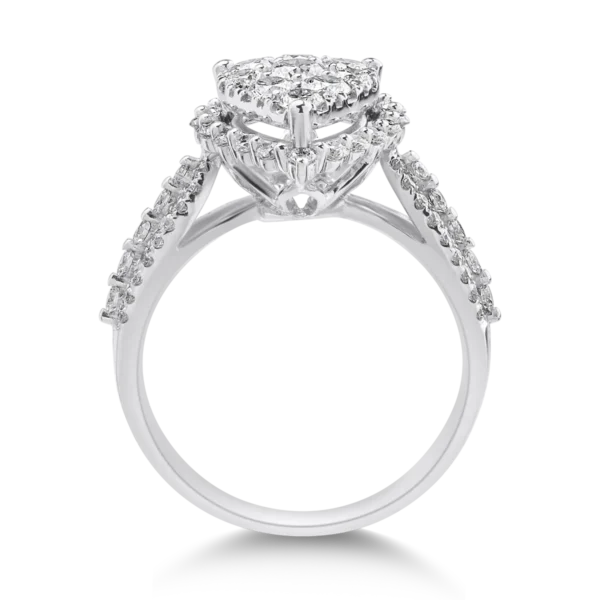 Inel din aur alb cu diamante de 1.1ct