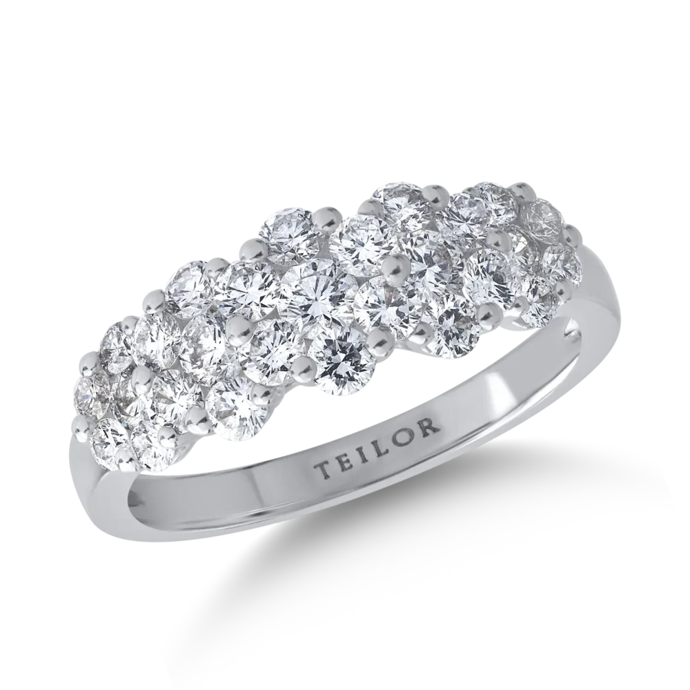 Inel din aur alb cu diamante de 1.24ct