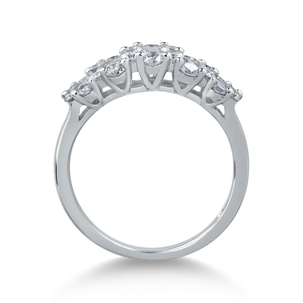 Inel din aur alb cu diamante de 1.24ct - imagine 2