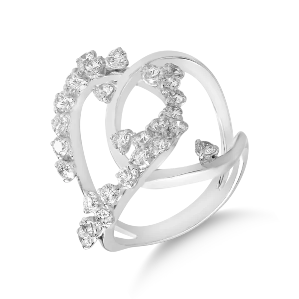 Inel din aur alb cu diamante de 1.37ct